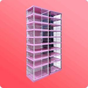 Organizador de plástico y acrílico