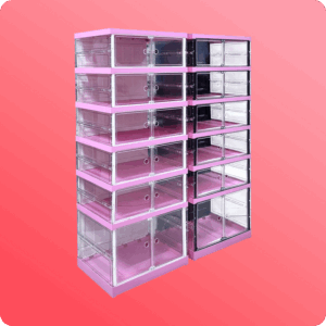 Organizador de plástico y acrílico